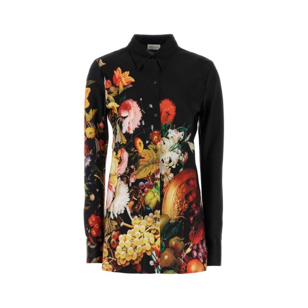 Dries Van Noten Women Printed Satin Calima Shirt